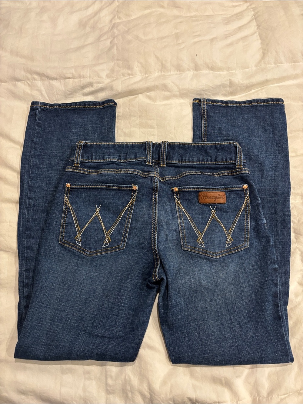 Wrangler Women's Retro Mae Rise Blue Bootcut Stretch Jeans